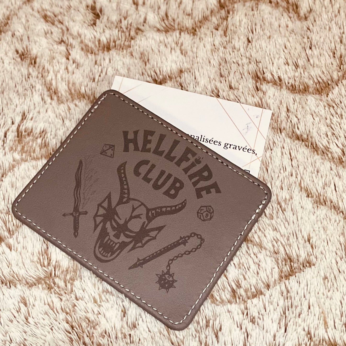 Porte-cartes en simili cuir | Gravure laser | Grav' & Vous