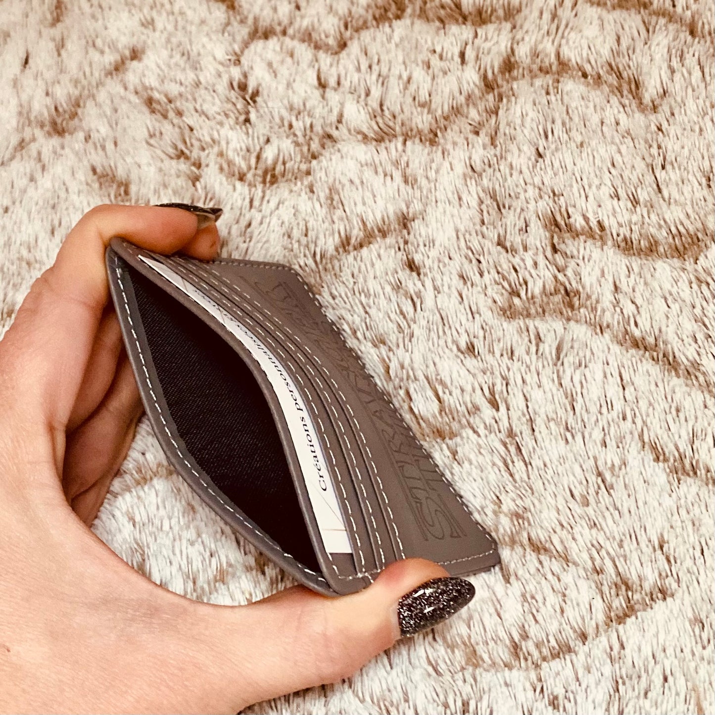 Porte-cartes en simili cuir | Gravure laser | Grav' & Vous