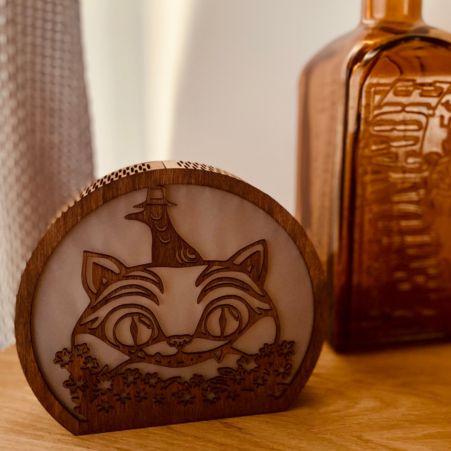 Veilleuse en bois | Découpée laser | Grav' & Vous