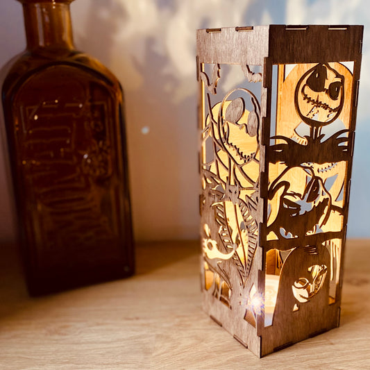 Lampe décorative en bois | Ajourée | Grav' & Vous