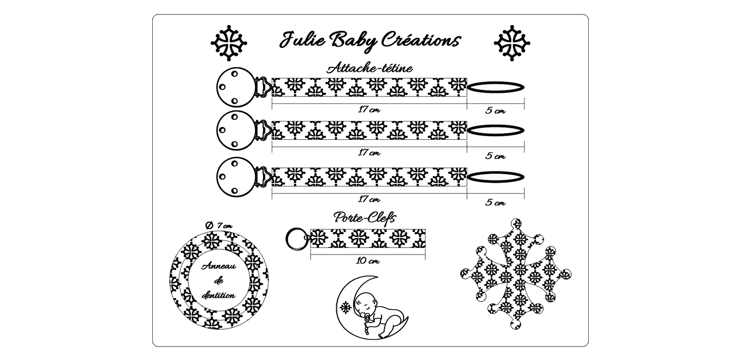 Planche gabarit Julie Baby Créations