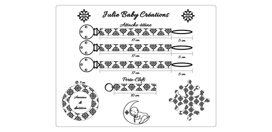 Planche gabarit Julie Baby Créations