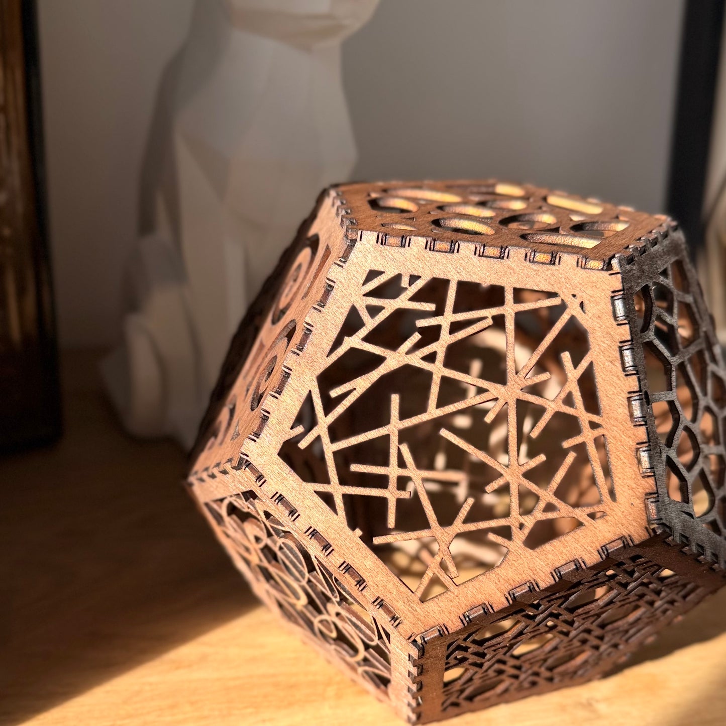 Lampe Dodécaèdre | Lampe de table | Grav' & Vous