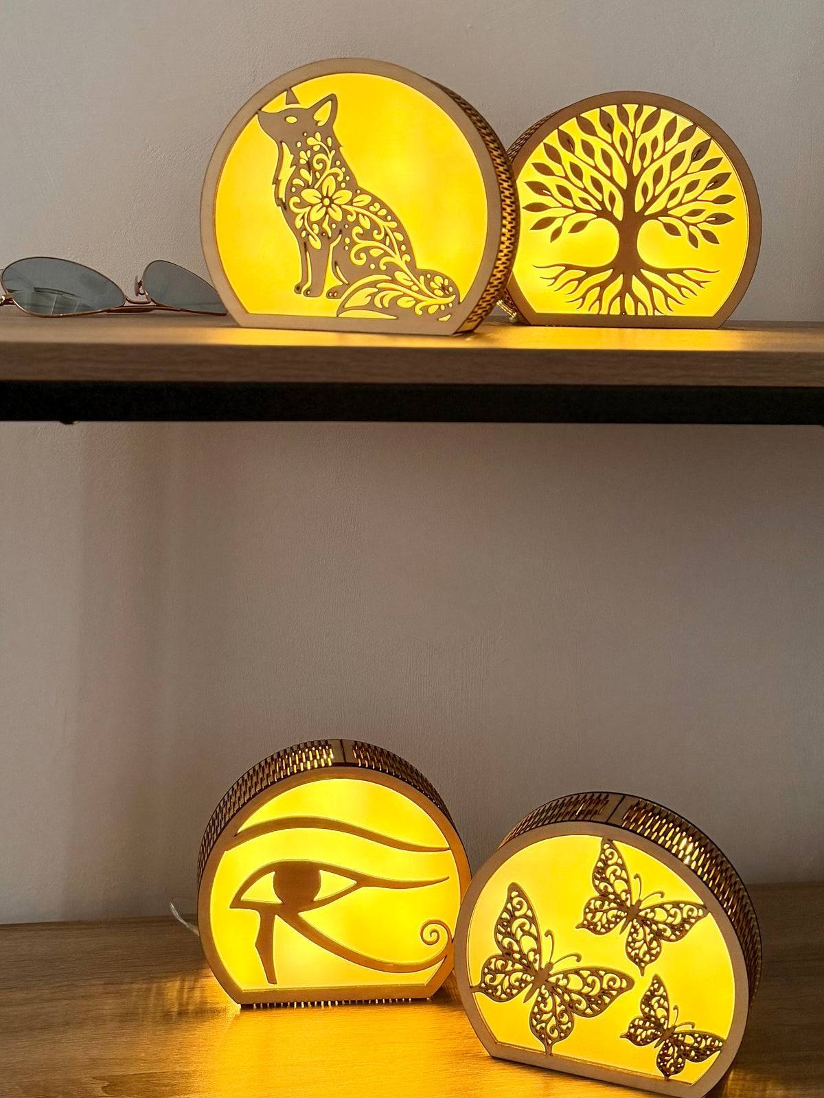 Lampes décoratives en bois | Plusieurs modèles | Grav' & Vous