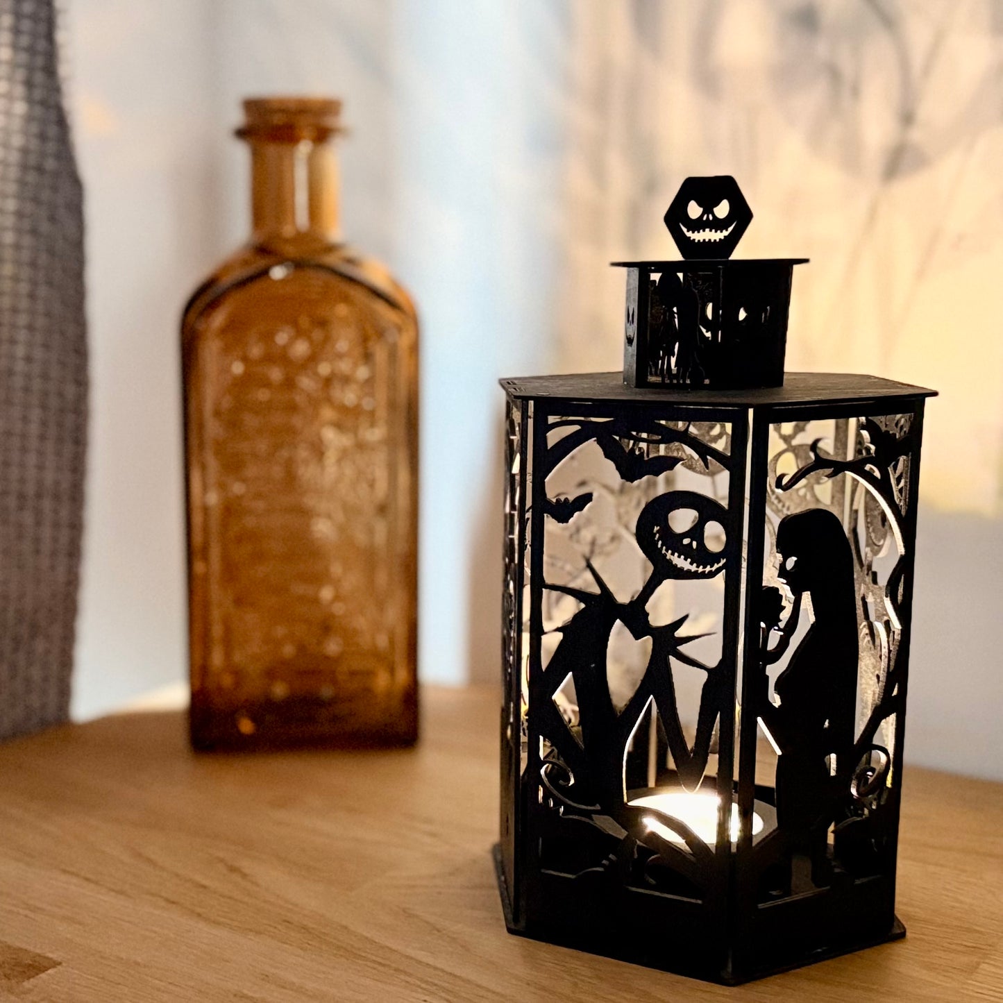 Lanterne en bois peinte | Ambiance Jack | Grav' & Vous