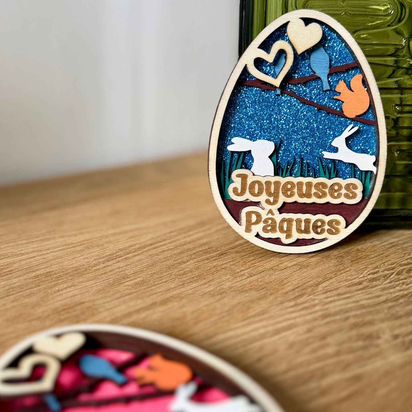 Œuf de Pâques personnalisé en bois | Décoration de chasse aux œufs (édition limitée)