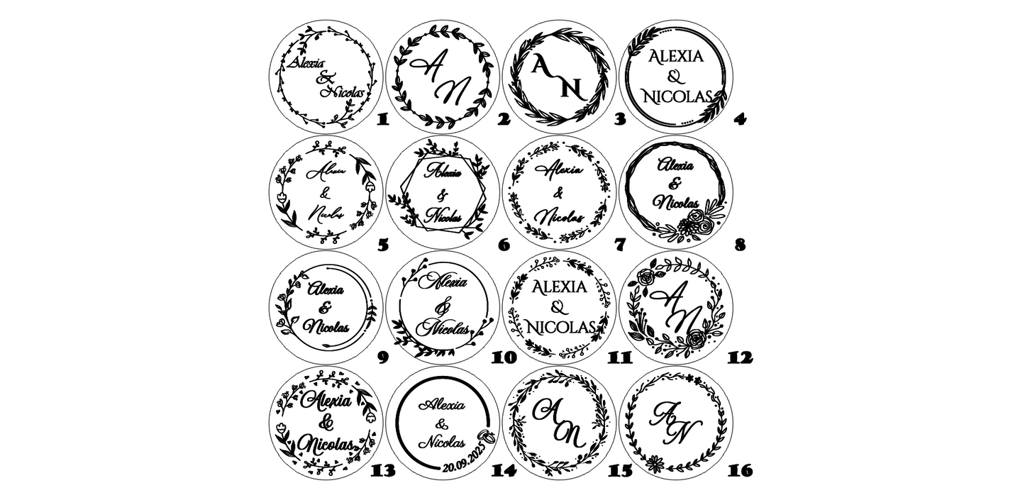 Sous-verres en Liège Personnalisés | Mariage, Baptême & Anniversaire | Grav' & Vous