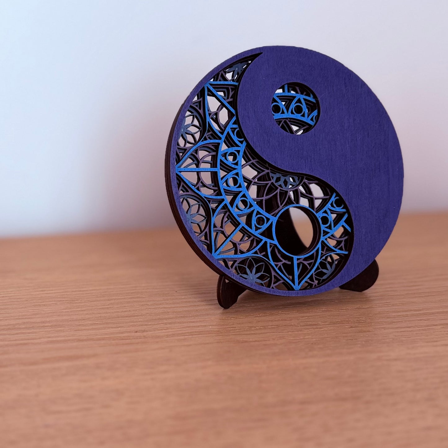 Yin Yang Mandala | Décoration en bois multicouche | Grav' & Vous