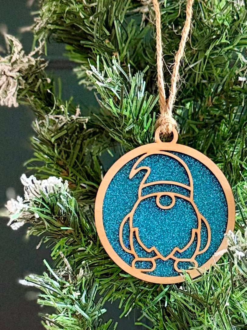 Boule de Noël en bois | Gnome | Grav' & Vous