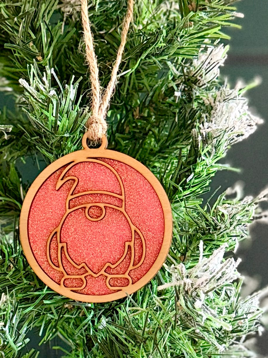 Boule de Noël en bois | Gnome | Grav' & Vous